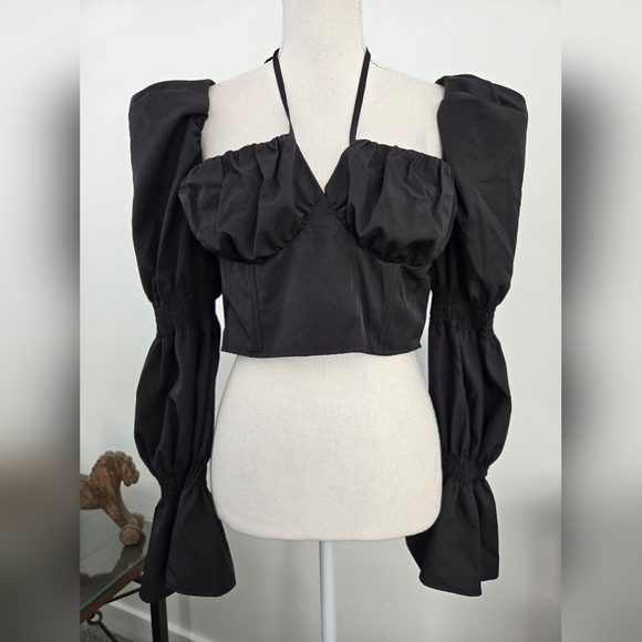 Fashion Nova Ivy Corset Top Black. Size Large. New. - Picture 4 of 11